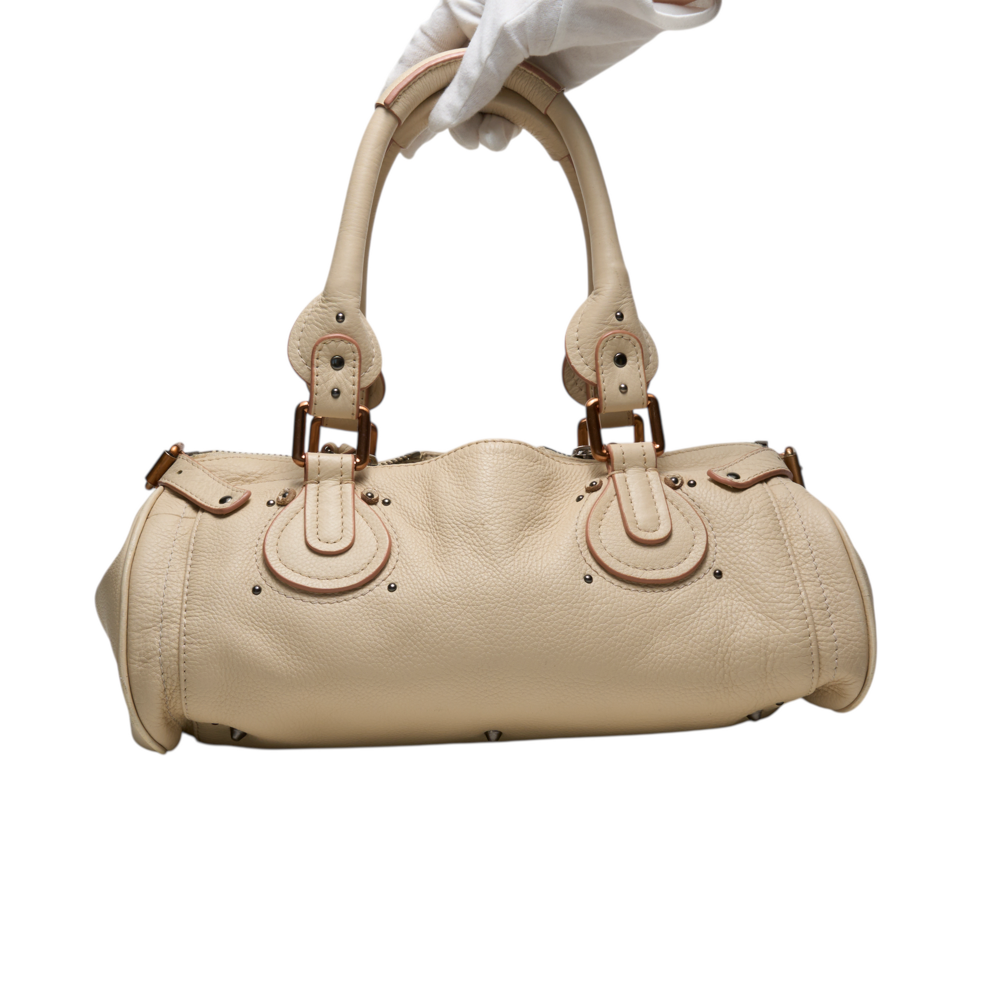 chloé 2000s cream paddington bag