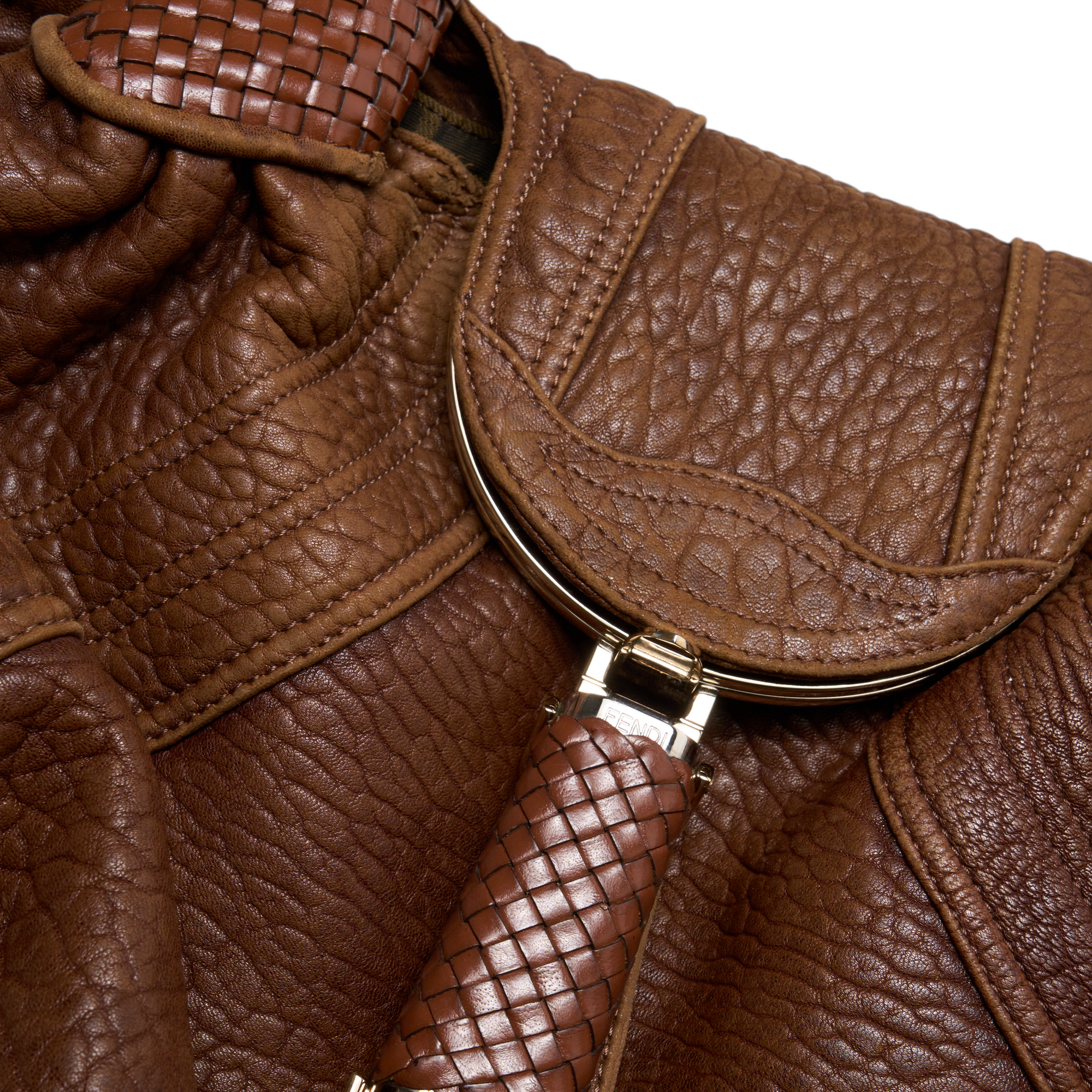 fendi 2000s light brown spy bag