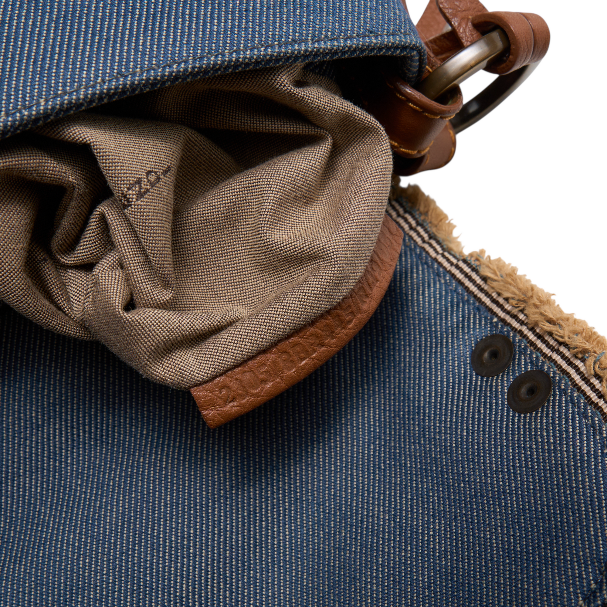 fendi 2000s denim chef bag