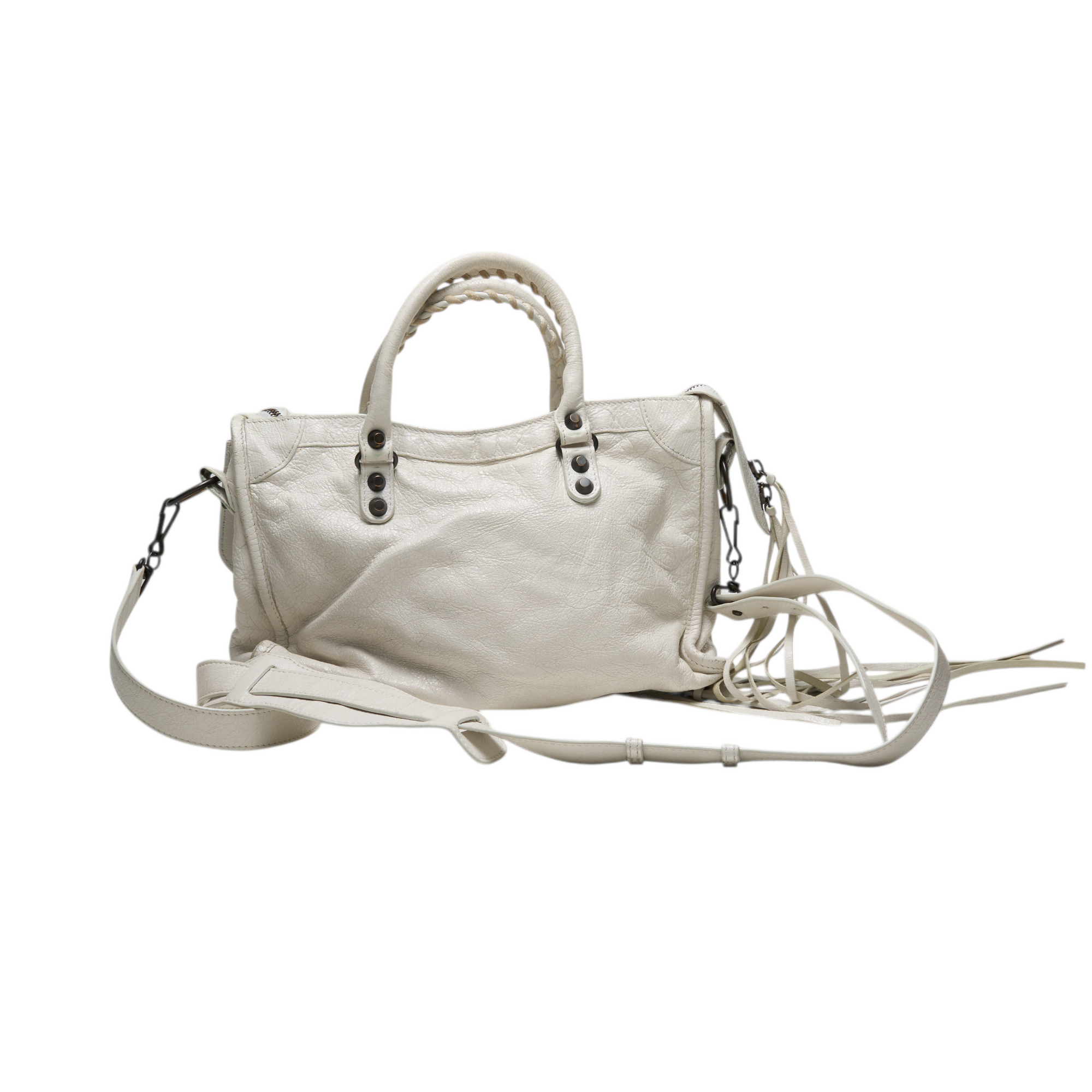 balenciaga 2000s white city bag