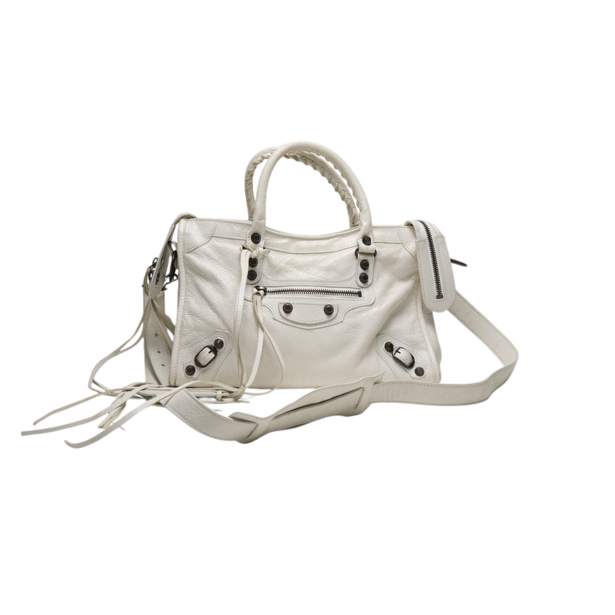 balenciaga 2000s white city bag