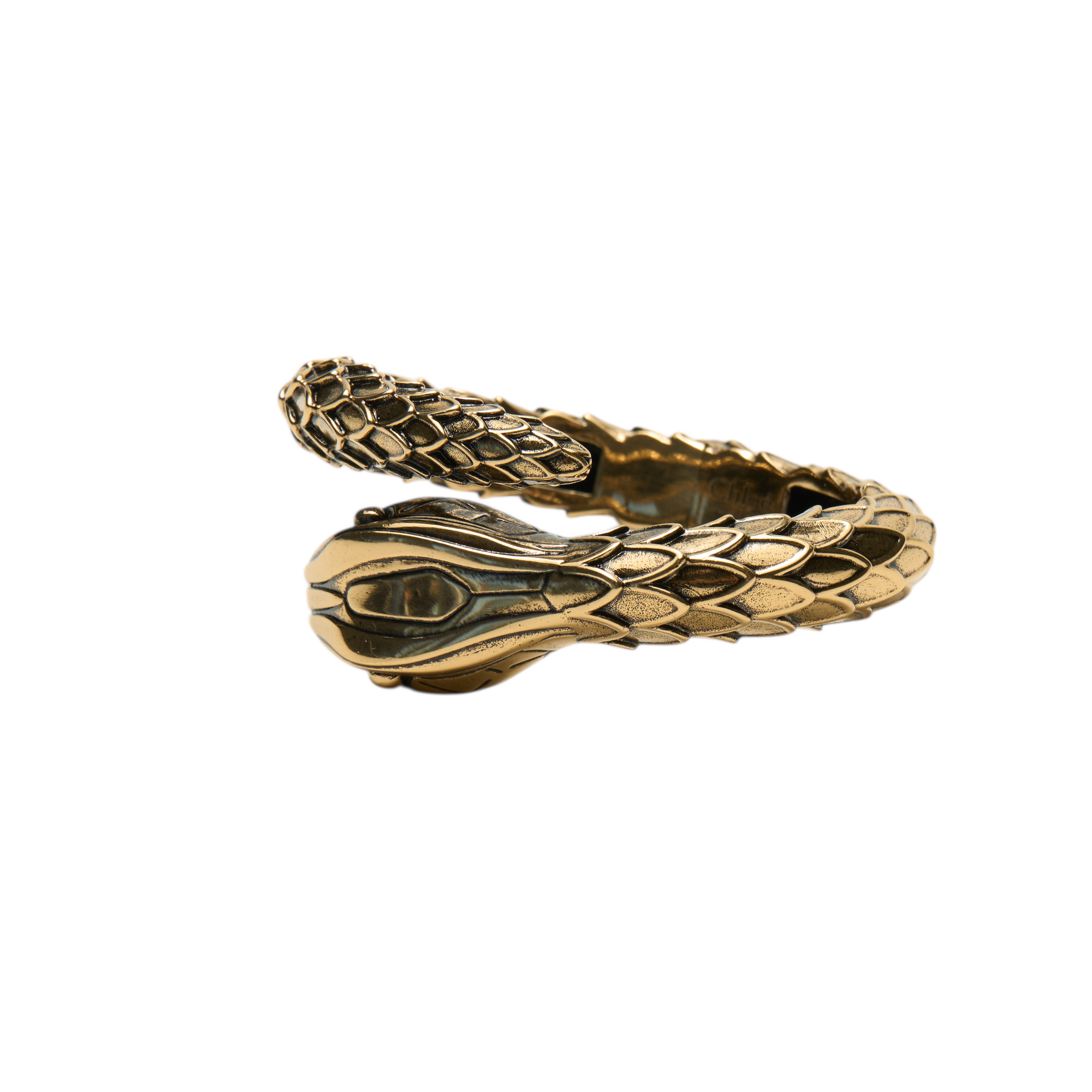 chloé gold snake cuff bracelet