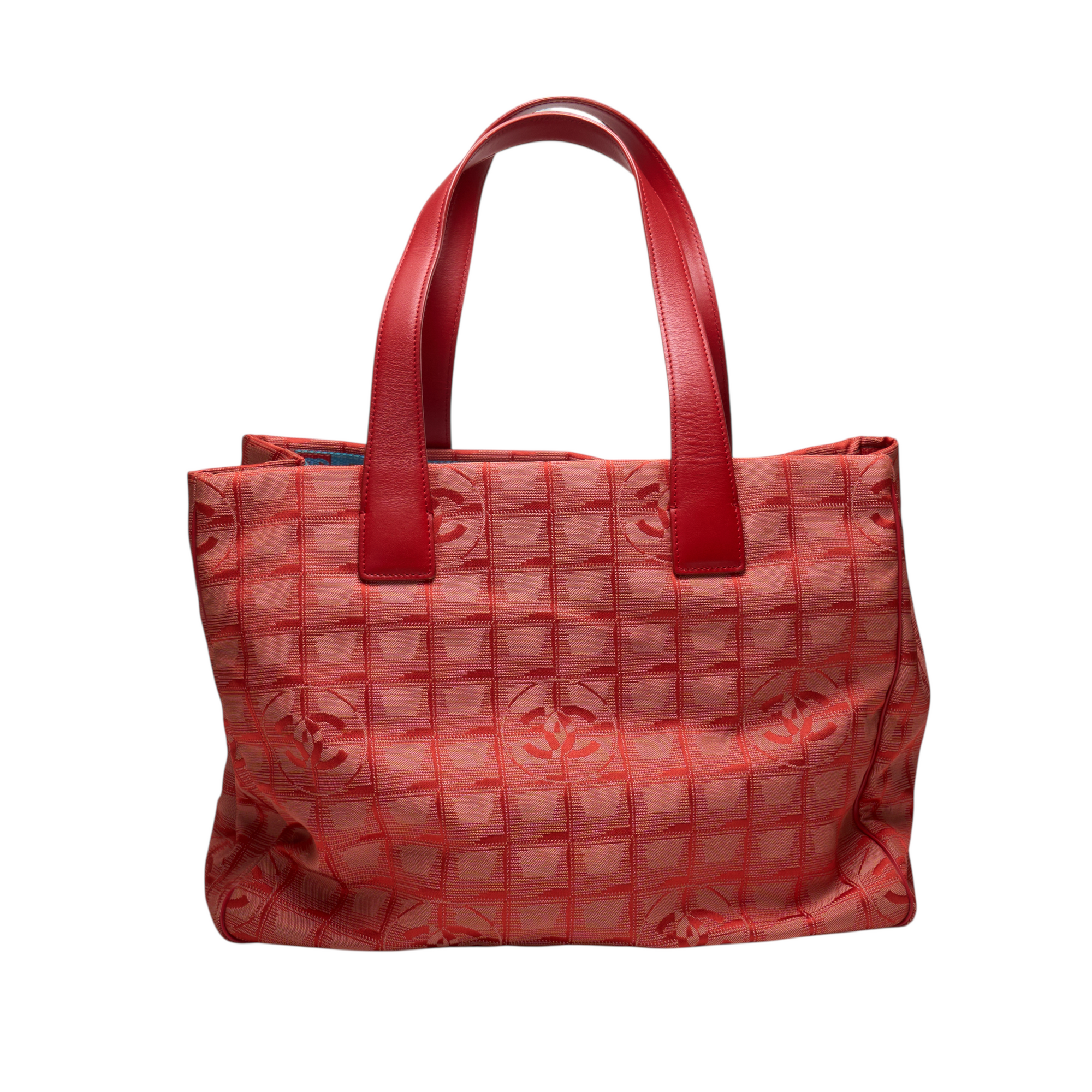 chanel red 2003 travel ligne tote bag