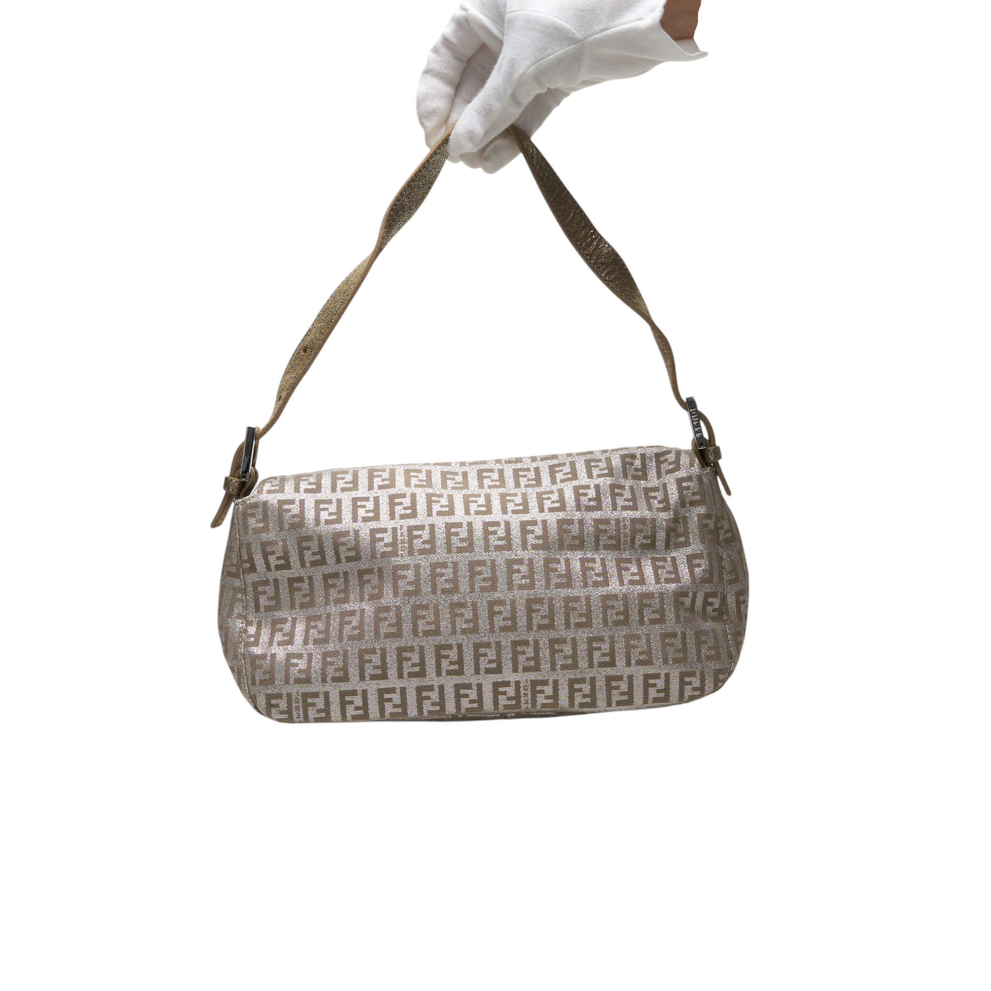 fendi 2000s gold baguette bag