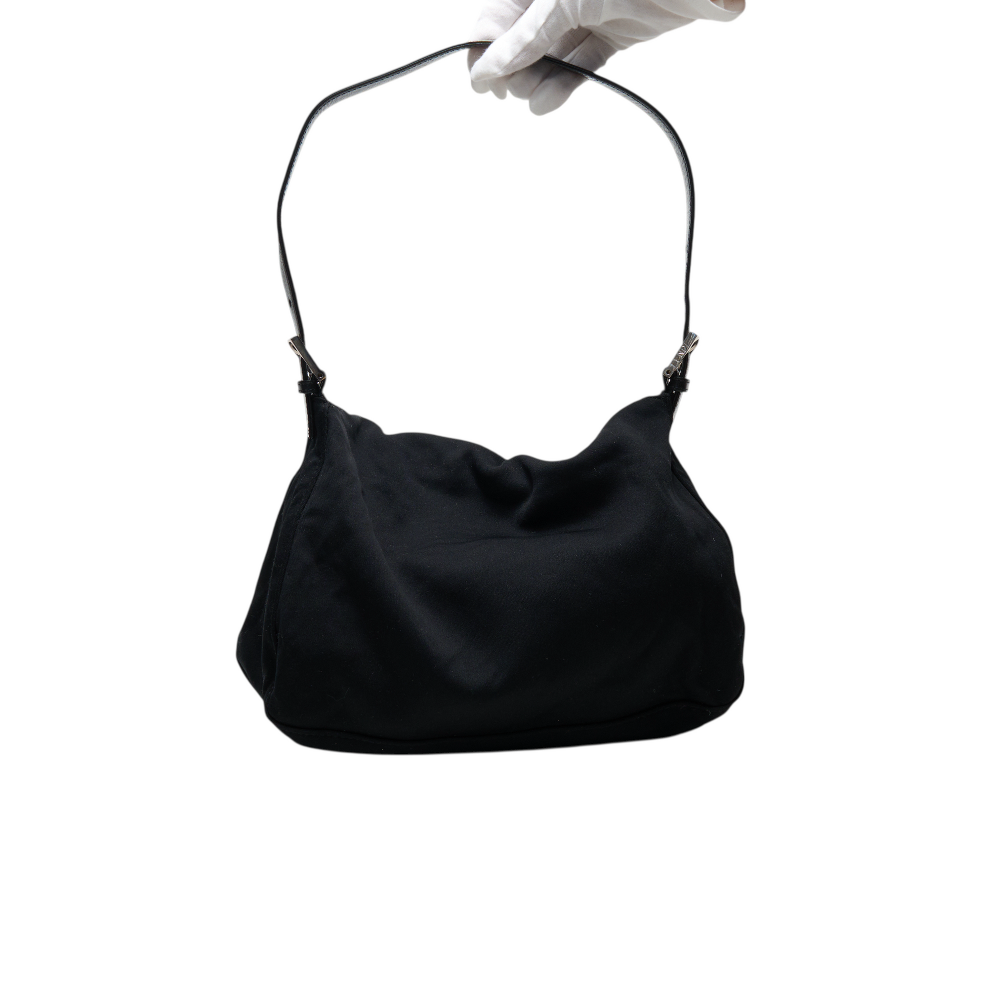 fendi 2000s black baguette bag