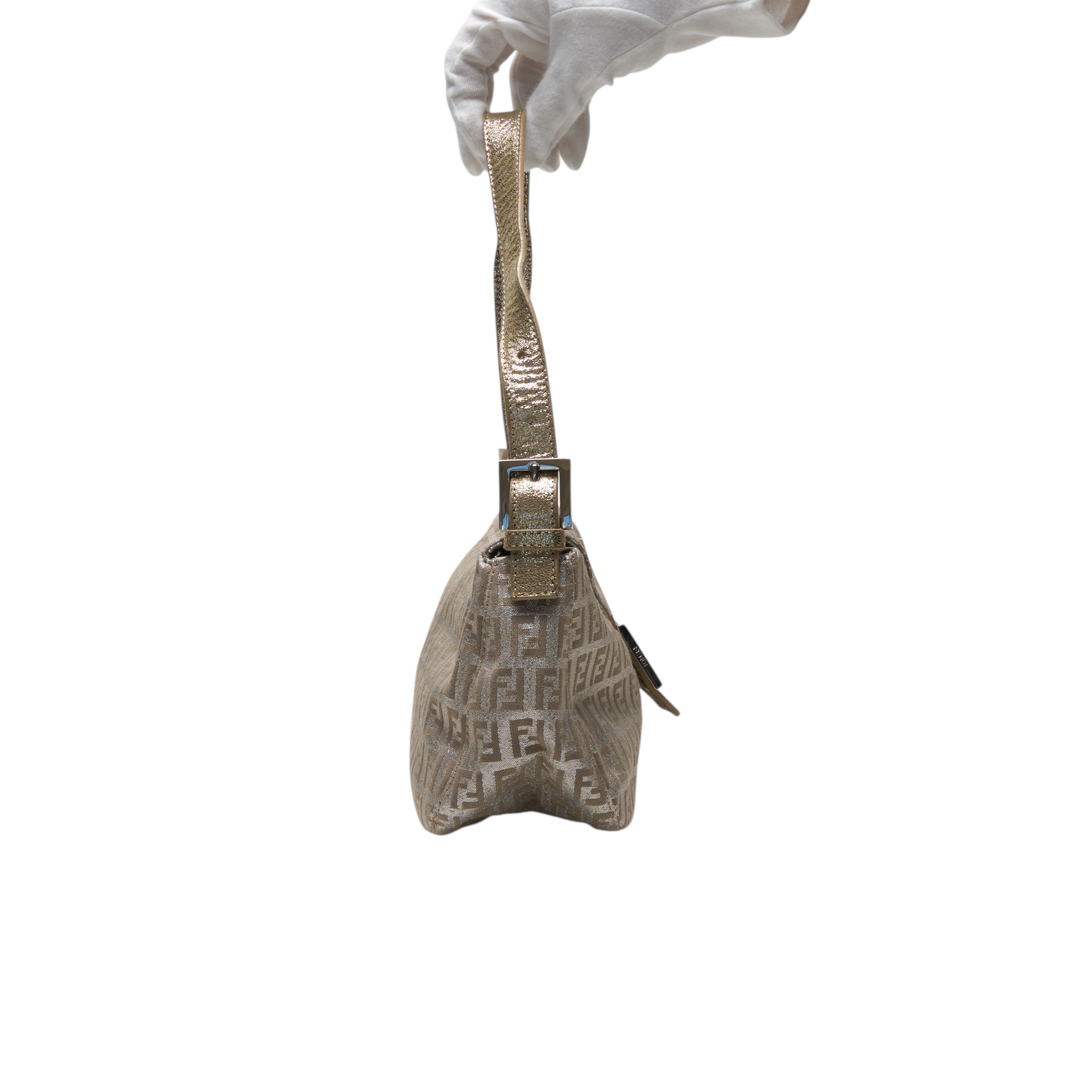 fendi 2000s gold baguette bag